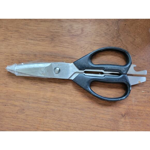 Chicago Cutlery Kitchen Shears/Scissors - Utility Tool w/Black Plastic Handle - Picture 4 of 10